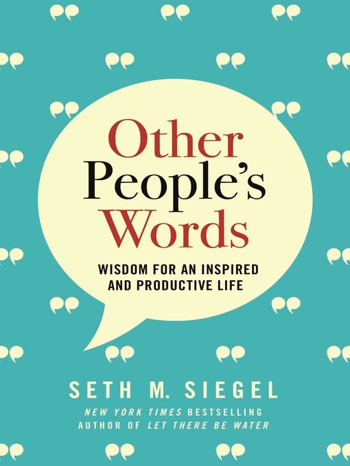 Title details for Other People's Words by Seth M. Siegel - Wait list